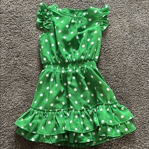 Janie and Jack Green Ruffled Tiered Sundress